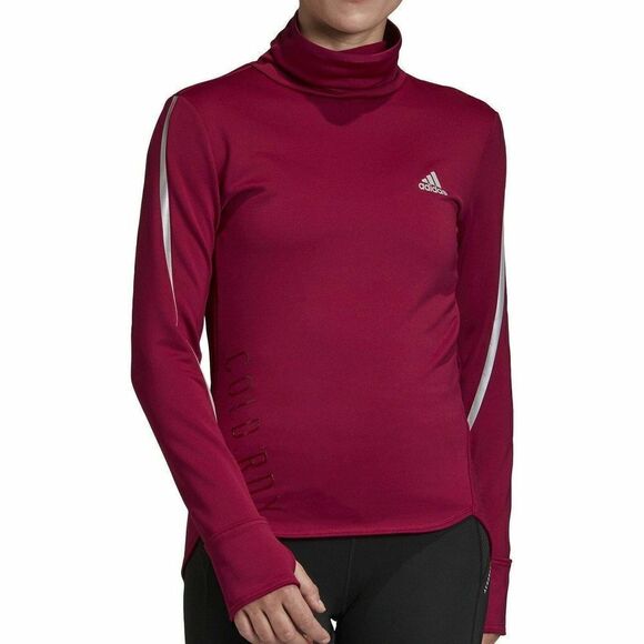 adidas GC6686 Women's Size M Pink COLD.RDY Cover Up Long Sleeve Running Top $100 - Picture 1 of 4